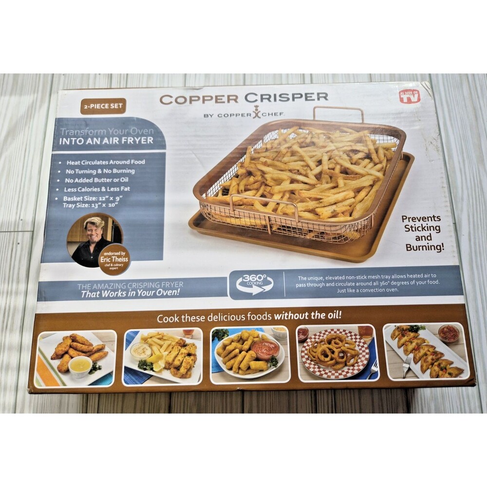 Copper Chef Copper Crisper - Non-Stick Mesh Tray & Bake Sheet Set -As Seen On TV